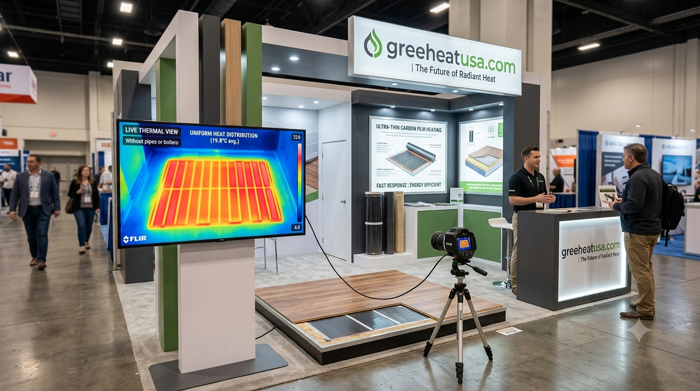 Green Heat Trade Show Booth with Thermal TV